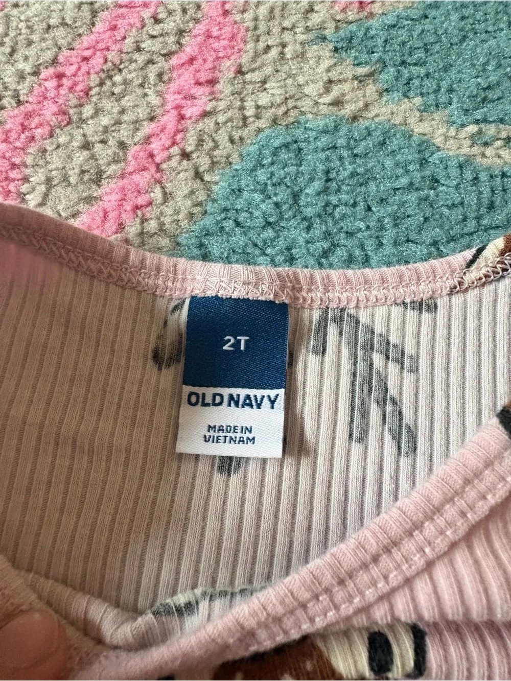 Old Navy Long Sleeve Ribbed Reindeer Shirt Toddler Girls 2T